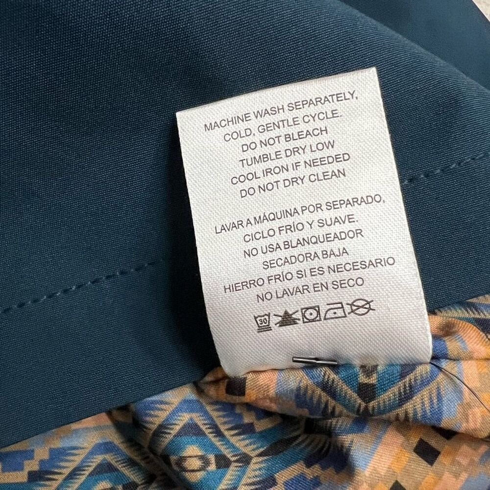 PENDLETON Women’s Jacket Medium Blue Lined Ribbed… - image 8